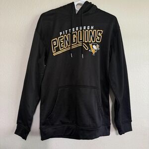 Pittsburgh Penguins NHL Hoodie Small Adults Black Pullover‎ Ice Hockey Official